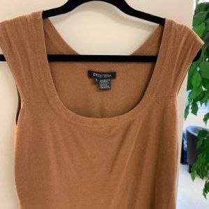 Caramel sleeveless sweater